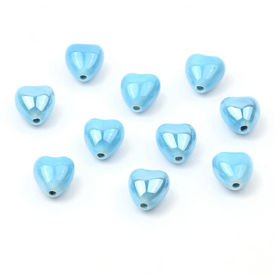 Šarene jednobojne keramičke perle u obliku srca za DIY narukvice, ogrlice, izrada nakita, ručno rađeni dodaci, veleprodaja