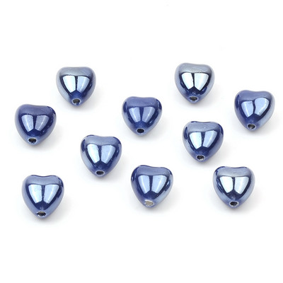 Šarene jednobojne keramičke perle u obliku srca za DIY narukvice, ogrlice, izrada nakita, ručno rađeni dodaci, veleprodaja