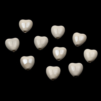 Šarene jednobojne keramičke perle u obliku srca za DIY narukvice, ogrlice, izrada nakita, ručno rađeni dodaci, veleprodaja