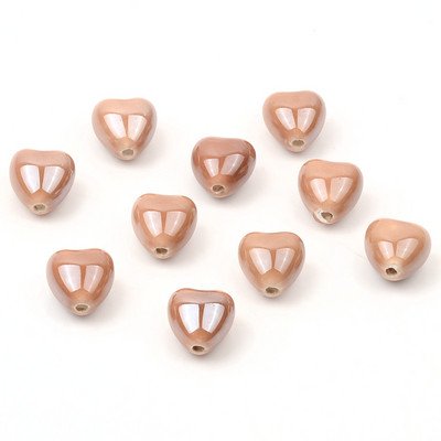 Šarene jednobojne keramičke perle u obliku srca za DIY narukvice, ogrlice, izrada nakita, ručno rađeni dodaci, veleprodaja