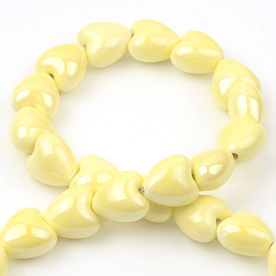 Šarene jednobojne keramičke perle u obliku srca za DIY narukvice, ogrlice, izrada nakita, ručno rađeni dodaci, veleprodaja