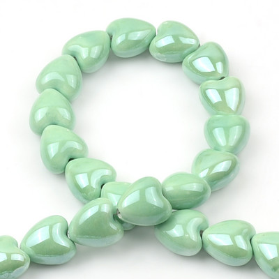 Šarene jednobojne keramičke perle u obliku srca za DIY narukvice, ogrlice, izrada nakita, ručno rađeni dodaci, veleprodaja