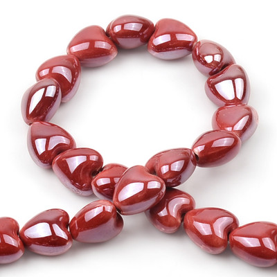 Šarene jednobojne keramičke perle u obliku srca za DIY narukvice, ogrlice, izrada nakita, ručno rađeni dodaci, veleprodaja