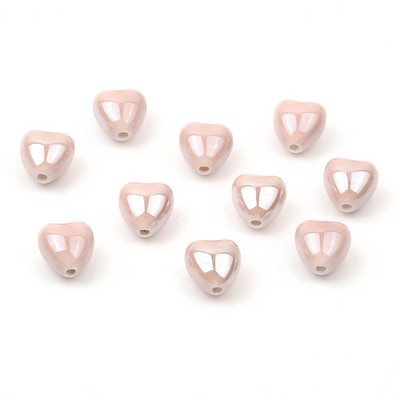 Šarene jednobojne keramičke perle u obliku srca za DIY narukvice, ogrlice, izrada nakita, ručno rađeni dodaci, veleprodaja