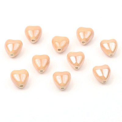 Šarene jednobojne keramičke perle u obliku srca za DIY narukvice, ogrlice, izrada nakita, ručno rađeni dodaci, veleprodaja