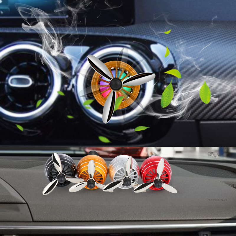 LED svjetlo Osvježivač zraka za automobil Zračne snage Oblik propelera Parfem Otvor za ventilaciju Dekoracija Ventilator vozila Aromaterapija Dodaci za interijer automobila