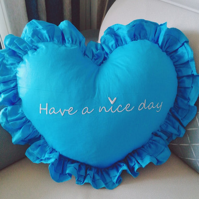 Nabrani jastuk u obliku srca Ljubavni vez s jezgrom Jastuk Pamuk Jednobojni jastuk za kauč Princess Ukrasni jastuci