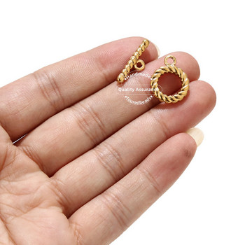 5 σετ χρυσά κουμπώματα από ανοξείδωτο ατσάλι για βραχιόλι κολιέ χοντρό OT κούμπωμα κοσμήματα DIY Making Findings