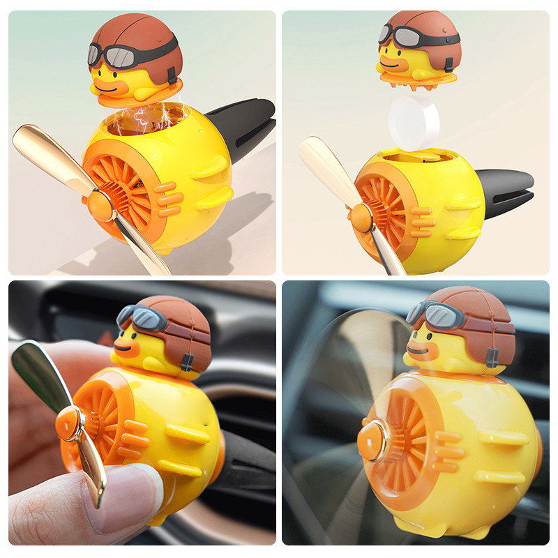 Slatki osvježivač zraka za automobil Cartoon Duck Automatski izlaz zraka Aromaterapijska kopča Difuzor parfema Dekoracija Dodaci za unutrašnjost automobila