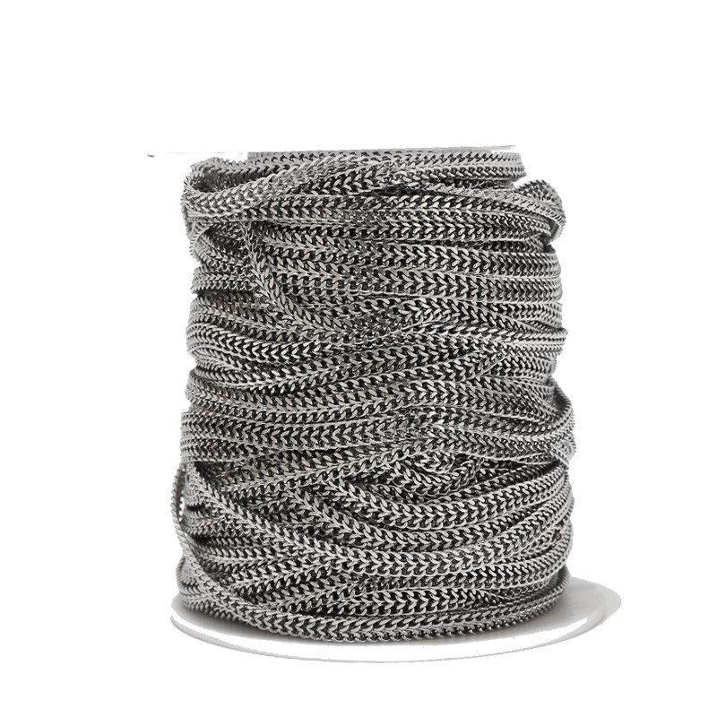 1 metar Zlatni ravni mrežasti lanac od nehrđajućeg čelika 5 mm dvoslojni lančići za žene Narukvica Ogrlica Izrada nakita