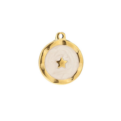 5 komada nehrđajućeg čelika 15 mm emajl zvijezda mjesec srce privjesci za žene ogrlica zlatno bijelo plava medalja privjesci DIY nakit nalazi