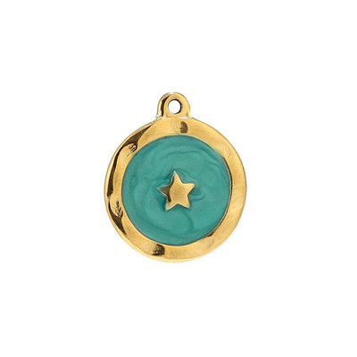 5 komada nehrđajućeg čelika 15 mm emajl zvijezda mjesec srce privjesci za žene ogrlica zlatno bijelo plava medalja privjesci DIY nakit nalazi