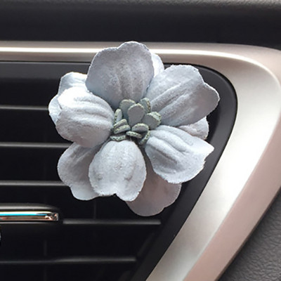 Clip de aerisire cu flori lucrate manual 3D pentru odorizant de parfum pentru masina Difuzor de parfum pentru masina Accesoriu de decor interior auto pentru fete