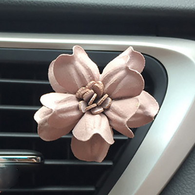 Clip de aerisire cu flori lucrate manual 3D pentru odorizant de parfum pentru masina Difuzor de parfum pentru masina Accesoriu de decor interior auto pentru fete