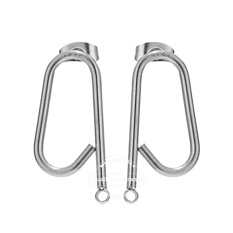 10 gab. Nerūsējošā tērauda zelta U dizaina auskaru statņi Hipoalerģiski DIY auskaru komponenti auskaru izgatavošanai