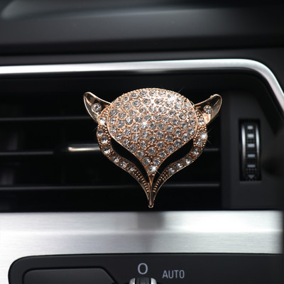 Automašīnu gaisa atsvaidzinātājs Smaržas Sieviešu Rhinestones Bling Auto Aksesuāri Interjers Sieviete Auto Dekorācija Garša Panda Cross Pūce Lapsa Gulbis