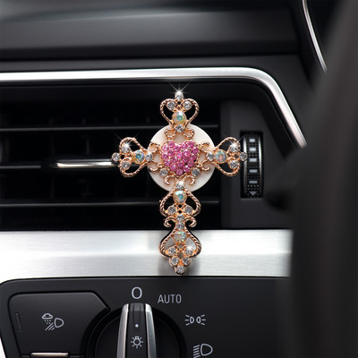 Automašīnu gaisa atsvaidzinātājs Smaržas Sieviešu Rhinestones Bling Auto Aksesuāri Interjers Sieviete Auto Dekorācija Garša Panda Cross Pūce Lapsa Gulbis