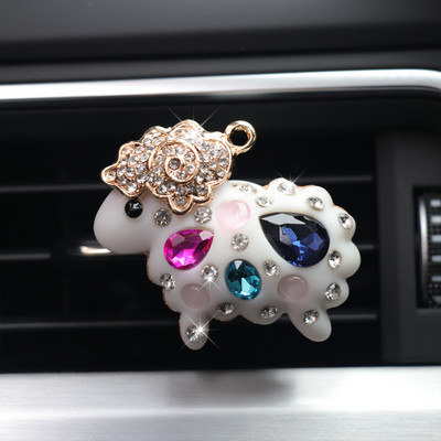 Automašīnu gaisa atsvaidzinātājs Smaržas Sieviešu Rhinestones Bling Auto Aksesuāri Interjers Sieviete Auto Dekorācija Garša Panda Cross Pūce Lapsa Gulbis