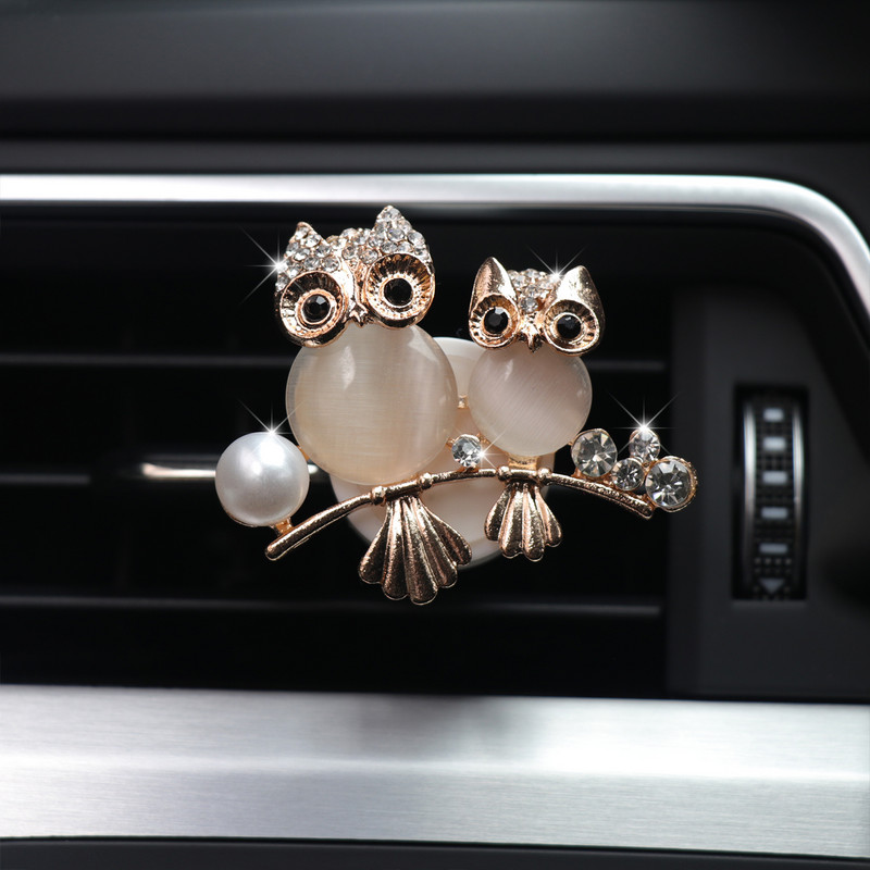 Automobilių oro gaiviklis Kvepalai Moteriški Kalnų krištolas Bling Automobilių Priedai Interjeras Moteris Automobilių Apdaila Skonis Panda Kryžius Pelėda Lapė Gulbė