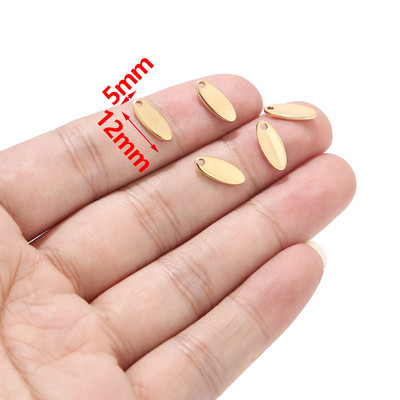 20 komada okruglog zlata/ružičastog zlata od nehrđajućeg čelika s utisnutim praznim oznakama za pse, privjescima 6 mm/8 mm/10 mm DIY narukvica s šarmom Nakit