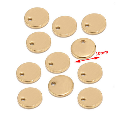 20 komada okruglog zlata/ružičastog zlata od nehrđajućeg čelika s utisnutim praznim oznakama za pse, privjescima 6 mm/8 mm/10 mm DIY narukvica s šarmom Nakit