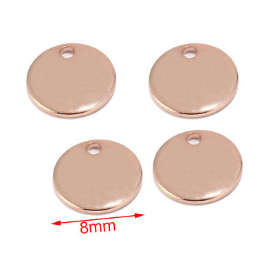 20 komada okruglog zlata/ružičastog zlata od nehrđajućeg čelika s utisnutim praznim oznakama za pse, privjescima 6 mm/8 mm/10 mm DIY narukvica s šarmom Nakit