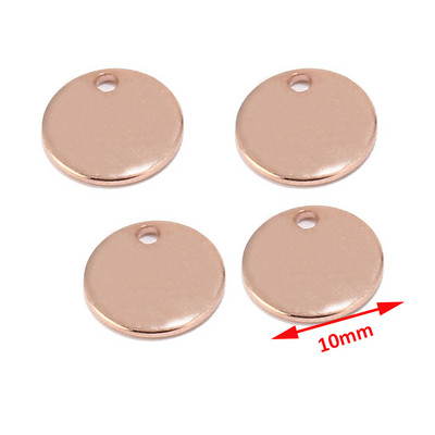 20 komada okruglog zlata/ružičastog zlata od nehrđajućeg čelika s utisnutim praznim oznakama za pse, privjescima 6 mm/8 mm/10 mm DIY narukvica s šarmom Nakit