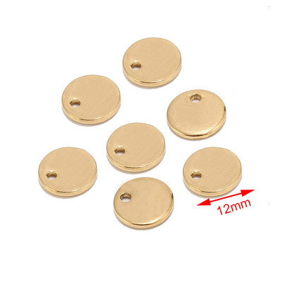 20 komada okruglog zlata/ružičastog zlata od nehrđajućeg čelika s utisnutim praznim oznakama za pse, privjescima 6 mm/8 mm/10 mm DIY narukvica s šarmom Nakit