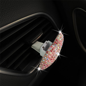 Изискан диамантен парфюм за кола Освежител за въздух Изящна диамантена форма Дамски климатик за кола Декор Парфюм Сърце Парфюм за кола