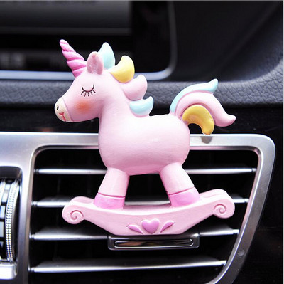 Clip de parfum pentru priză de aer cu unicorn Nou Creativ pentru mașină de ieșire pentru aer condiționat Accesorii pentru mașină din rășină ecologică