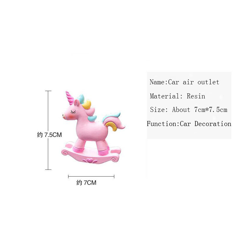 Clip de parfum pentru priză de aer cu unicorn Nou Creativ pentru mașină de ieșire pentru aer condiționat Accesorii pentru mașină din rășină ecologică