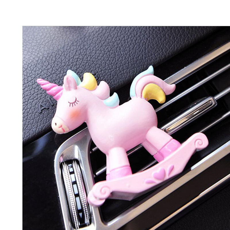 Clip de parfum pentru priză de aer cu unicorn Nou Creativ pentru mașină de ieșire pentru aer condiționat Accesorii pentru mașină din rășină ecologică