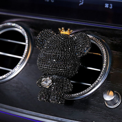 Nou Charm Bear Car Odorizant Creativ Cristal Diamant Ornamente de decorare Priza de aer Accesorii pentru aromaterapie auto