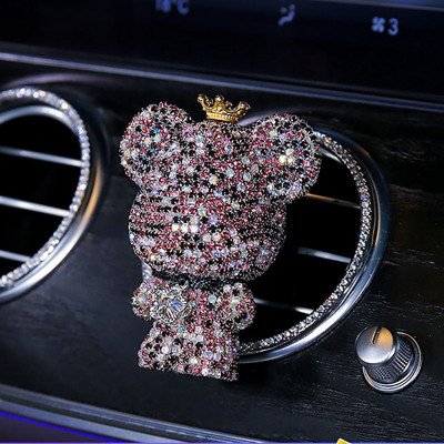 Nou Charm Bear Car Odorizant Creativ Cristal Diamant Ornamente de decorare Priza de aer Accesorii pentru aromaterapie auto