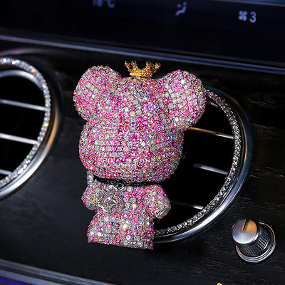 Nou Charm Bear Car Odorizant Creativ Cristal Diamant Ornamente de decorare Priza de aer Accesorii pentru aromaterapie auto
