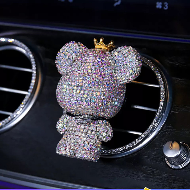 Nou Charm Bear Car Odorizant Creativ Cristal Diamant Ornamente de decorare Priza de aer Accesorii pentru aromaterapie auto