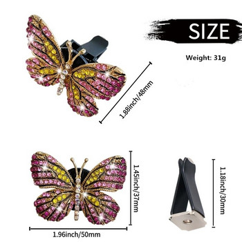 Universal Car Freshner Scent Rhinestone Butterfly Auto Outlet Perfume Aromatherapy Διακοσμητικό κλιπ αξεσουάρ αυτοκινήτου Εσωτερικό