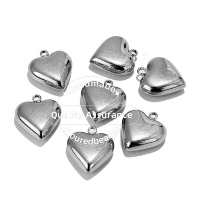 5KOM zlatnih privjesaka sa šupljim srcem od nehrđajućeg čelika za DIY ženske ogrlice, narukvice 19x21 mm