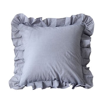 Ins Бяла европейска калъфка за възглавница с волани 100% памук калъфка за възглавница в стил принцеса Домашен декор Спално бельо Калъфка за възглавница Възглавница за диван