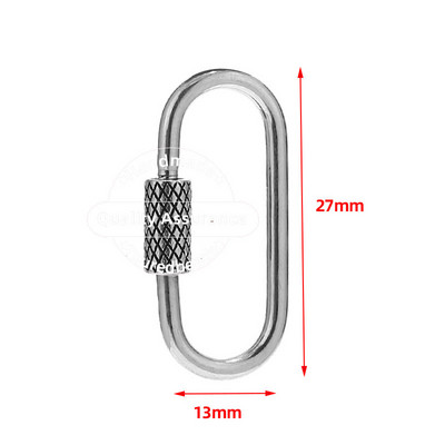 4 τμχ Γούρι με βίδα από ανοξείδωτο ατσάλι που κλειδώνει Καρδιά Οβάλ Σχήμα Γούρια Σύνδεσμος Χαλαρός σύνδεσμος για κοσμήματα DIY