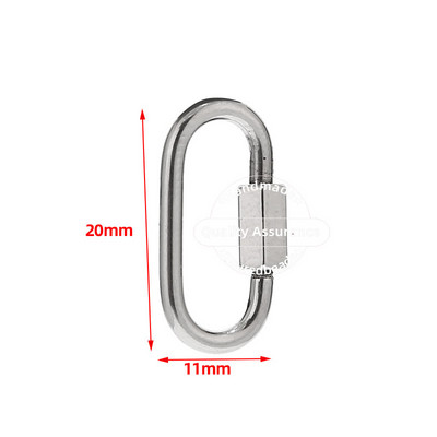 4 τμχ Γούρι με βίδα από ανοξείδωτο ατσάλι που κλειδώνει Καρδιά Οβάλ Σχήμα Γούρια Σύνδεσμος Χαλαρός σύνδεσμος για κοσμήματα DIY