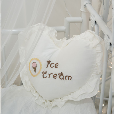 Novi 100% pamuk ljubavni jastučić u obliku srca izvezen ukrasni jastuk za spavaću sobu s volanima mekani ukrasni jastuci