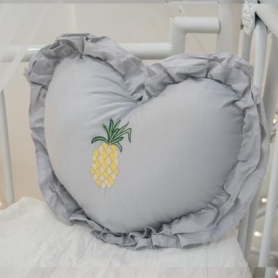 Novi 100% pamuk ljubavni jastučić u obliku srca izvezen ukrasni jastuk za spavaću sobu s volanima mekani ukrasni jastuci