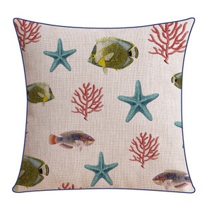 Padjapüür merevetikad meritäht linane padi kalapadi vöökoht, kodu dekoratiivne diivan