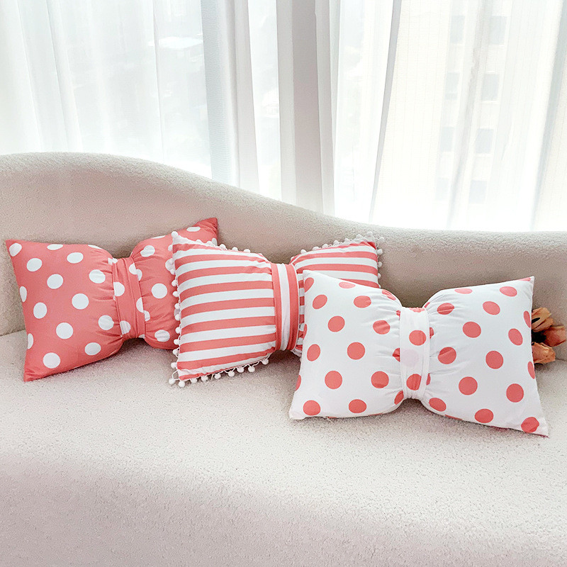 33X50cm slatka mašna jastučnica ukrasni kauč jastuk oko struka jastučnica jastučnica pruge valovita točka jastučnica kućna spavaonica djevojačka soba dekor