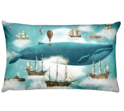 Nordic Ocean digitális nyomtatott derékpárnahuzat otthoni párnák dekoráció Almofadas Decorativas para kanapé párna 50*30cm