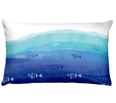 Nordic Ocean digitális nyomtatott derékpárnahuzat otthoni párnák dekoráció Almofadas Decorativas para kanapé párna 50*30cm