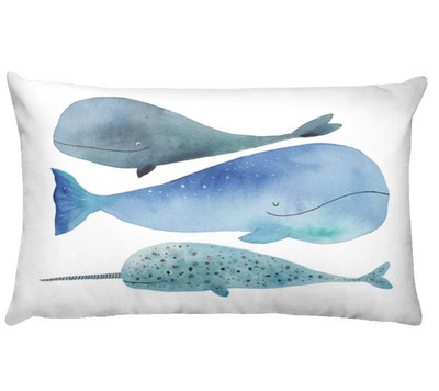 Nordic Ocean digitális nyomtatott derékpárnahuzat otthoni párnák dekoráció Almofadas Decorativas para kanapé párna 50*30cm