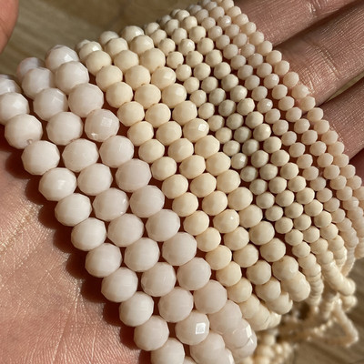 3/4/6/8 mm fasetirane okrugle austrijske kristalne perle, sjajne staklene rondelle razmaknice za ručni rad, izradu nakita Diy narukvica 15''