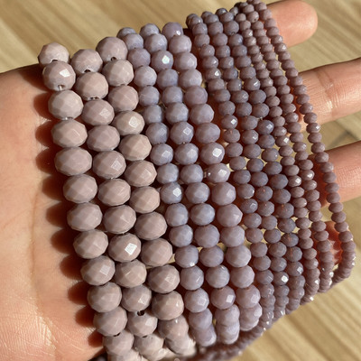 3/4/6/8 mm fasetirane okrugle austrijske kristalne perle, sjajne staklene rondelle razmaknice za ručni rad, izradu nakita Diy narukvica 15''